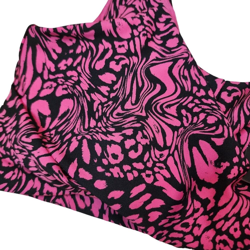 Carbon38 Electric Pink Leopard Printed Sports Bra Soze Small - Picture 4 of 9